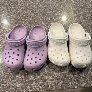 CROCS - Lavender and White